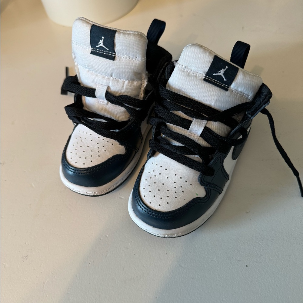 Nike toddler Air Jordan’s, 7C, navy white and black, barely worn